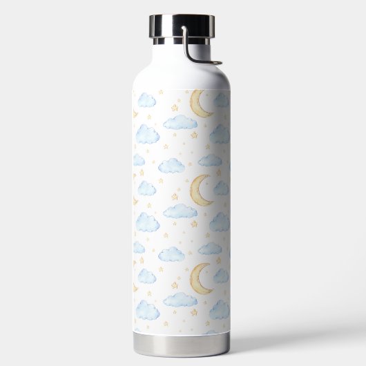 Waterverf Moon Stars en Clouds Patroon Waterfles (Links)