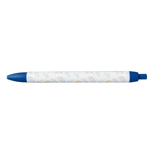 Waterverf Moon Stars en Clouds Patroon Zwarte Inkt Pen (Voorkant)