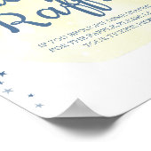 Waterverf Moon & Stars Pastel Diaper Raffle Sign Poster (Hoek)