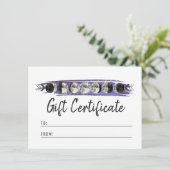 Waterverf Moons Lunar Cycle Cadeaubon Kaart (Staand voorkant)