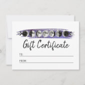 Waterverf Moons Lunar Cycle Cadeaubon Kaart (Voorkant)