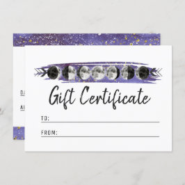 Waterverf Moons Lunar Cycle Cadeaubon Kaart