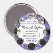 Waterverf Moons Lunar Cycle Galaxy Logo Promo Ad Magneet (Voorkant / Achterkant)