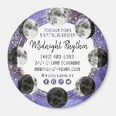 Waterverf Moons Lunar Cycle Galaxy Logo Promo Ad Magneet (Voorkant)