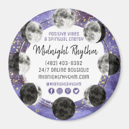 Waterverf Moons Lunar Cycle Galaxy Logo Promo Ad Magneet