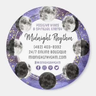 Waterverf Moons Lunar Cycle Galaxy Logo Promo Ad Magneet