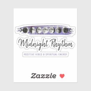 Waterverf Moons Maancyclus Galaxy Sky Logo Sticker
