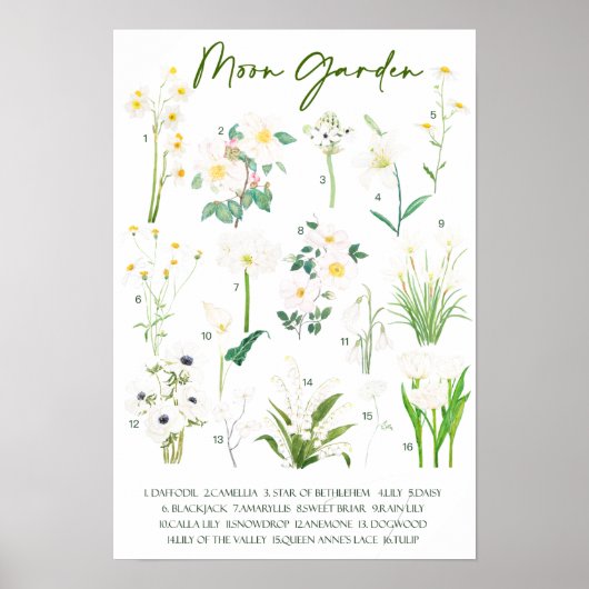 Waterverf moontuin poster (Voorkant)