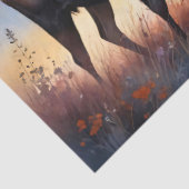 Waterverf Moose bij zonsopgang Decoupage Tissuepapier (Detail)