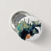 Waterverf Moose Button (Voorkant /achterkant)
