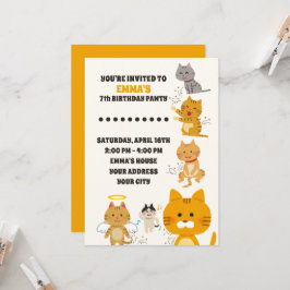 Waterverf Moppige Katten Verjaardag Kaart