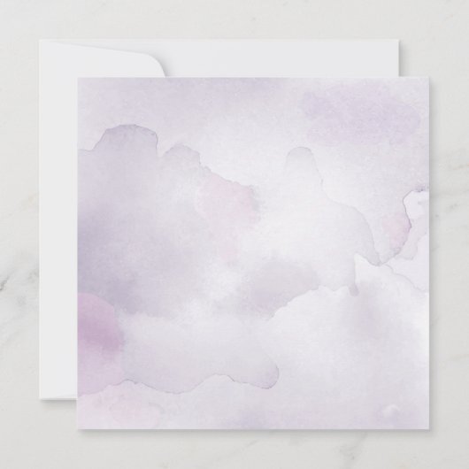 Waterverf Morada Bewaar de datum Bruiloft Kaart (Achterkant)