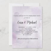 Waterverf Morada bruiloft Verloving uitnodigen Kaart (Achterkant)