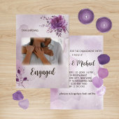 Waterverf Morada bruiloft Verloving uitnodigen Kaart