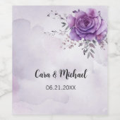 Waterverf Morada Bruiloft Wijn Label Wijn Etiket (Enkel label)