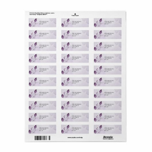 Waterverf Morada retouradres label (Full Sheet)