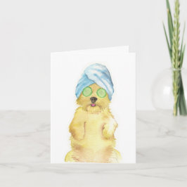 Waterverf Morkie Poo Dankkaartjes Bedankkaart