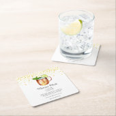 Waterverf Moscow Mule Custom Cocktailrecept Kartonnen Onderzetters (Insitu)