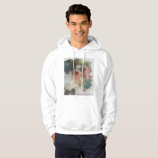 Waterverf Motief Hoodie Sweater (Voorkant volledig)