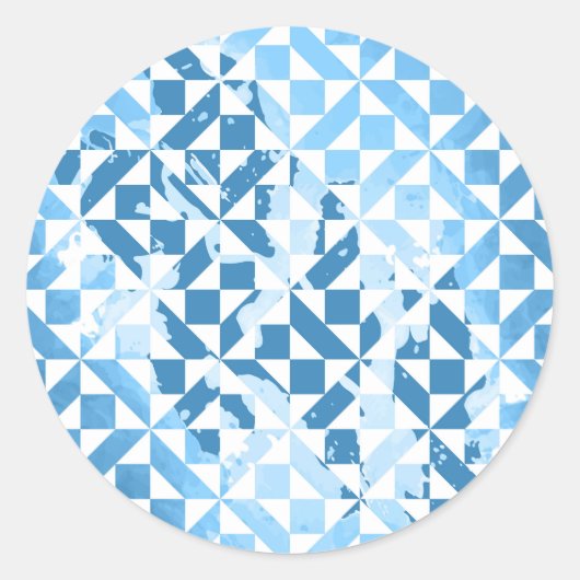 Waterverf motieven ronde sticker (Voorkant)