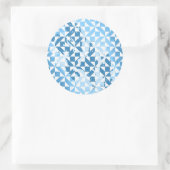 Waterverf motieven ronde sticker (Tas)