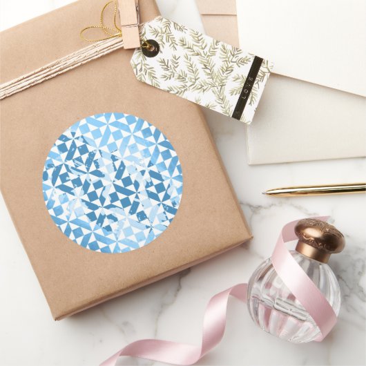 Waterverf motieven ronde sticker (Geschenken)