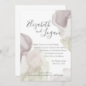 Waterverf Motion Wedding Kaart (Voorkant / Achterkant)