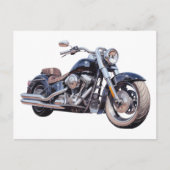 Waterverf motorfiets briefkaart (Voorkant)