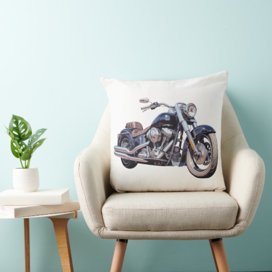 Waterverf motorfiets kussen (Stoel)