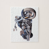 Waterverf motorfiets legpuzzel (Verticaal)