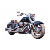 Waterverf motorfiets