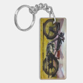 Waterverf  motorfiets sleutelhanger (Voorkant Links)