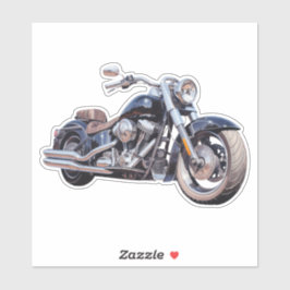 Waterverf motorfiets sticker