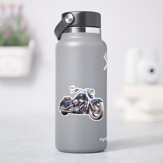 Waterverf motorfiets sticker (HydroFlask)