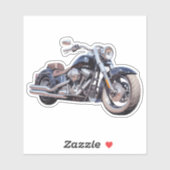 Waterverf motorfiets sticker (Vel)