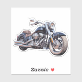 Waterverf motorfiets sticker