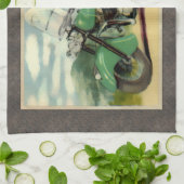 Waterverf  motorfiets theedoek (Gevouwen)