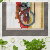 Waterverf  motorfiets theedoek (Gevouwen)