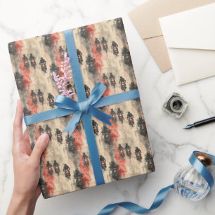 Waterverf motorfietsen, bikers, racen, motorfietse cadeaupapier