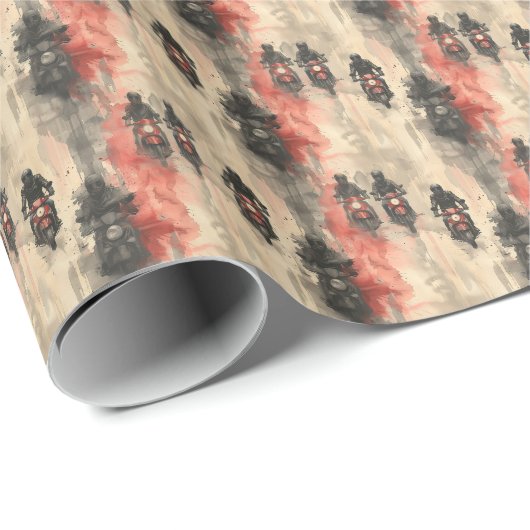 Waterverf motorfietsen, bikers, racen, motorfietse cadeaupapier (Rol Hoek)