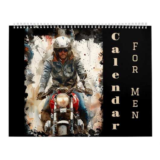 Waterverf motorfietsen, bikers, racen, motorfietse kalender (Hoes)