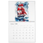 Waterverf motorfietsen, bikers, racen, motorfietse kalender (Jan 2026)