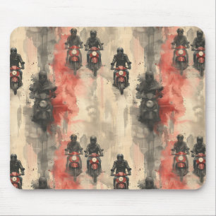 Waterverf motorfietsen, bikers, racen, motorfietse muismat
