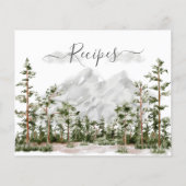 Waterverf Mountain and Forest Recept Kaart (Achterkant)