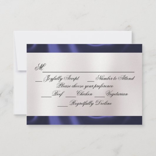 Waterverf Mountain & Blue Ribbon RSVP Kaartje (Achterkant)