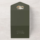 Waterverf Mountain bruiloft alles in één uitnodigi All In One Uitnodiging (Buitenkant)