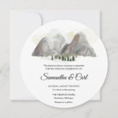 Waterverf Mountain bruiloft uitnodiging (Voorkant)