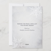 Waterverf Mountain Deer Snowflake-kerstkaarten Feestdagenkaart (Achterkant)