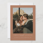 Waterverf Mountain Fall Bruiloft Save The Date Kaart (Achterkant)