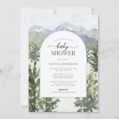Waterverf Mountain Forest Arch Baby shower Kaart (Voorkant)